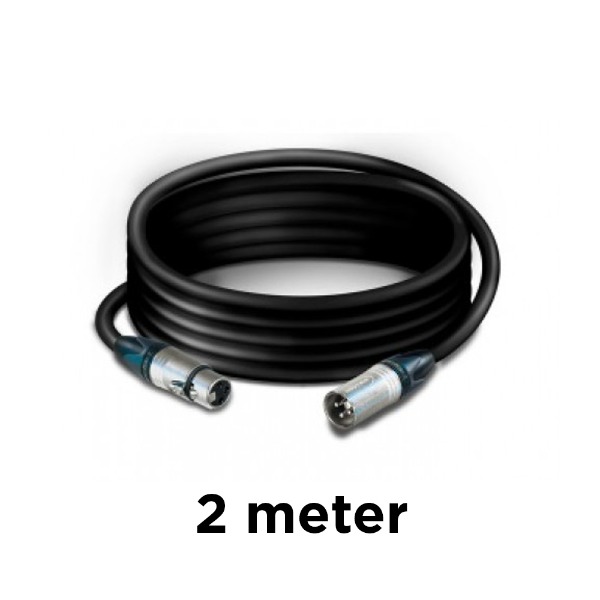 XLR kabel 3-pins 2 meter